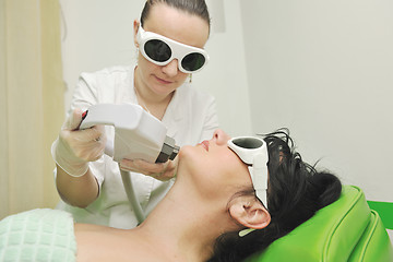 Image showing skincare and laser depilation