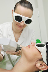 Image showing skincare and laser depilation