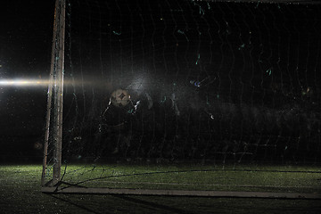 Image showing soccer   goal keeper