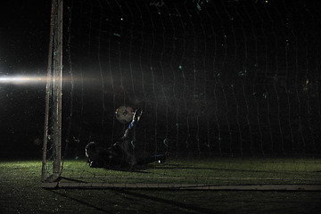 Image showing soccer   goal keeper