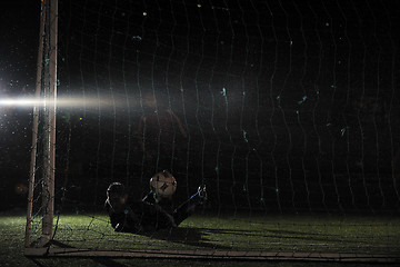 Image showing soccer   goal keeper