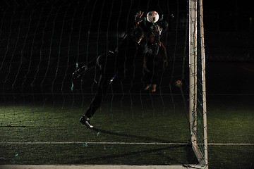 Image showing soccer   goal keeper