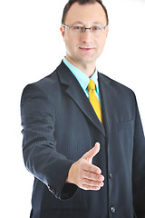 Image showing one young businessman isolated