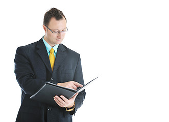 Image showing one young businessman isolated