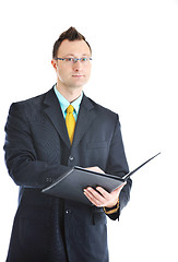 Image showing one young businessman isolated