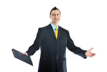 Image showing one young businessman isolated