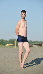 Image showing man relax on beach