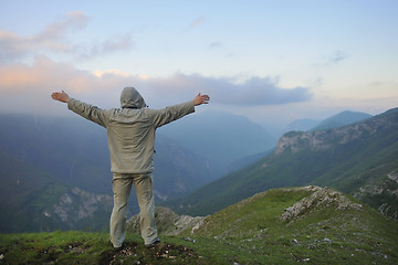 Image showing fresh sunrise at mountain 