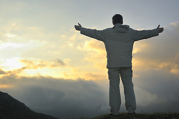 Image showing fresh sunrise at mountain 