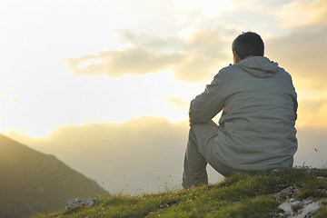 Image showing fresh sunrise at mountain 