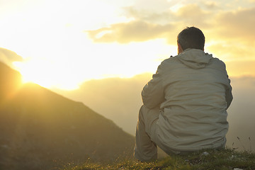 Image showing fresh sunrise at mountain 