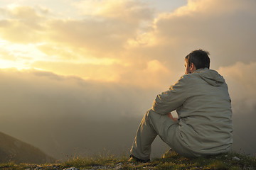 Image showing fresh sunrise at mountain 