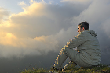 Image showing fresh sunrise at mountain 