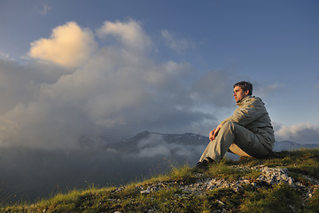 Image showing fresh sunrise at mountain 