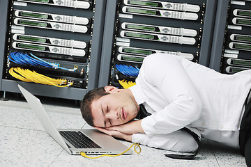 Image showing system fail situation in network server room