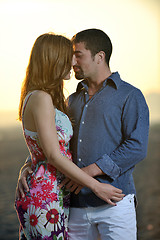 Image showing happy young couple have fun on beach