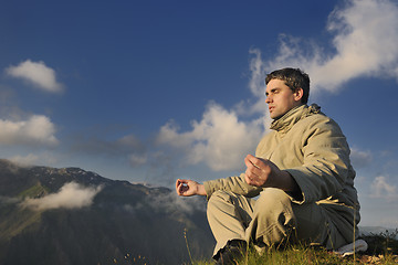 Image showing fresh sunrise at mountain 