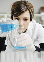 Image showing young woman in lab