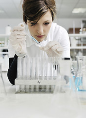 Image showing young woman in lab