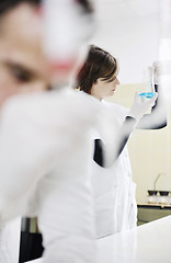 Image showing students couple in lab