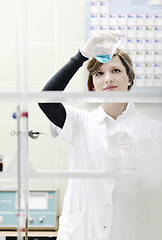 Image showing young woman in lab