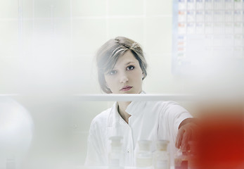 Image showing young woman in lab