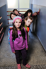 Image showing happy children group in school