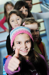 Image showing happy children group in school