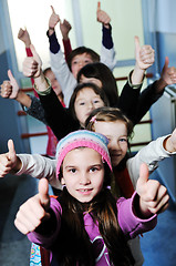 Image showing happy children group in school