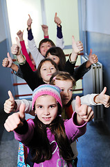 Image showing happy children group in school