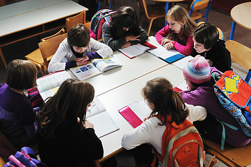 Image showing happy children group in school