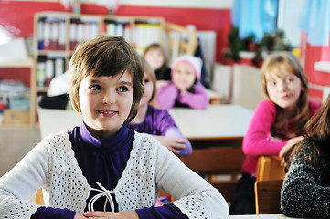 Image showing happy children group in school