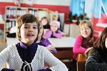 Image showing happy children group in school