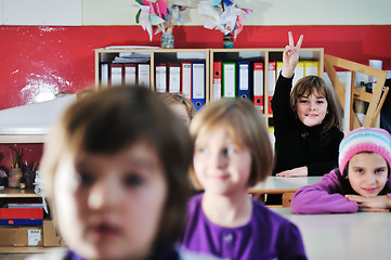 Image showing happy children group in school