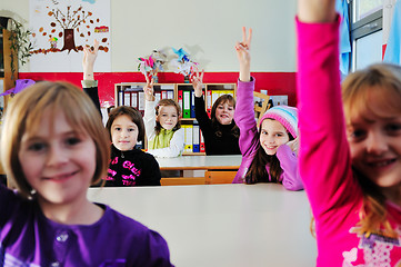 Image showing happy children group in school