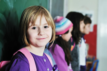 Image showing happy children group in school