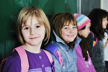 Image showing happy children group in school