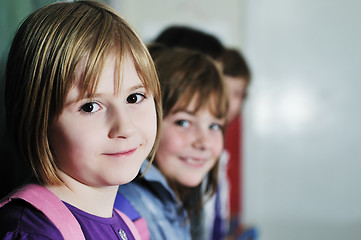 Image showing happy children group in school