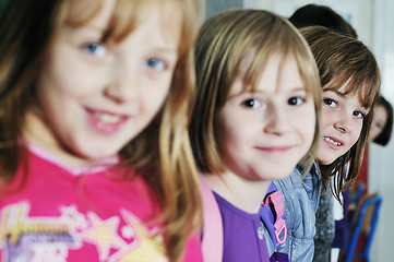 Image showing happy children group in school