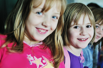 Image showing happy children group in school