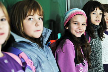 Image showing happy children group in school