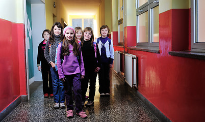 Image showing happy children group in school