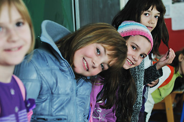 Image showing happy children group in school