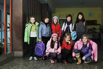 Image showing happy children group in school