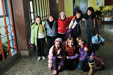 Image showing happy children group in school