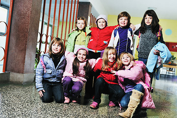 Image showing happy children group in school