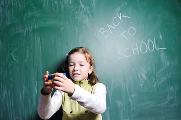 Image showing happy young school girl portrait