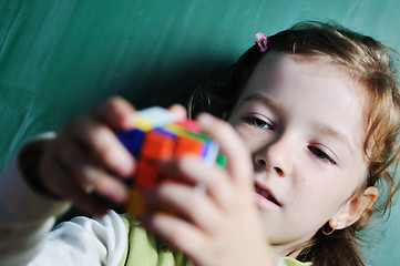 Image showing happy young school girl portrait