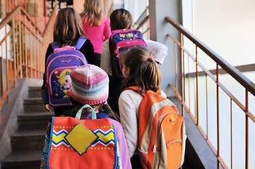 Image showing happy children group in school