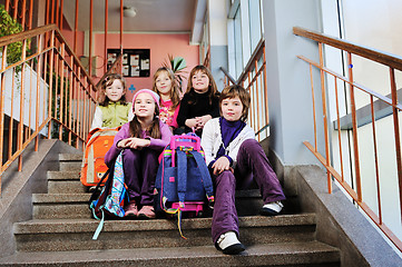 Image showing happy children group in school